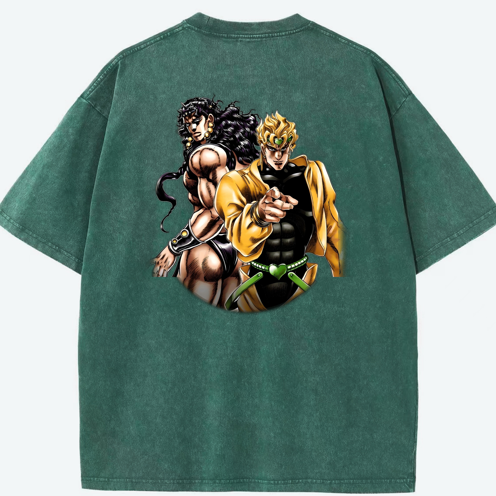 （画像用） ジョジョの奇妙な冒険 ディオ?ブランドー JoJo's Bizarre Adventure Dio Brando 綿100% ヴィンテージ風 半袖Tシャツ（背面プリント）